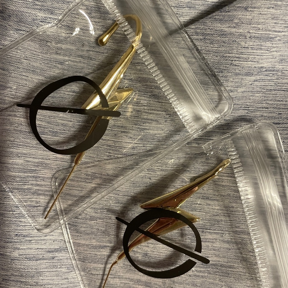 Chic Gold and Silver Cuff Earrings